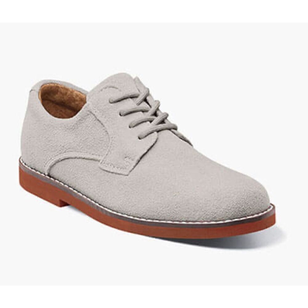 Florsheim Kearney Jr. Uniform Oxford Dress Shoes, Youth 6 Suede Leather Oatmeal